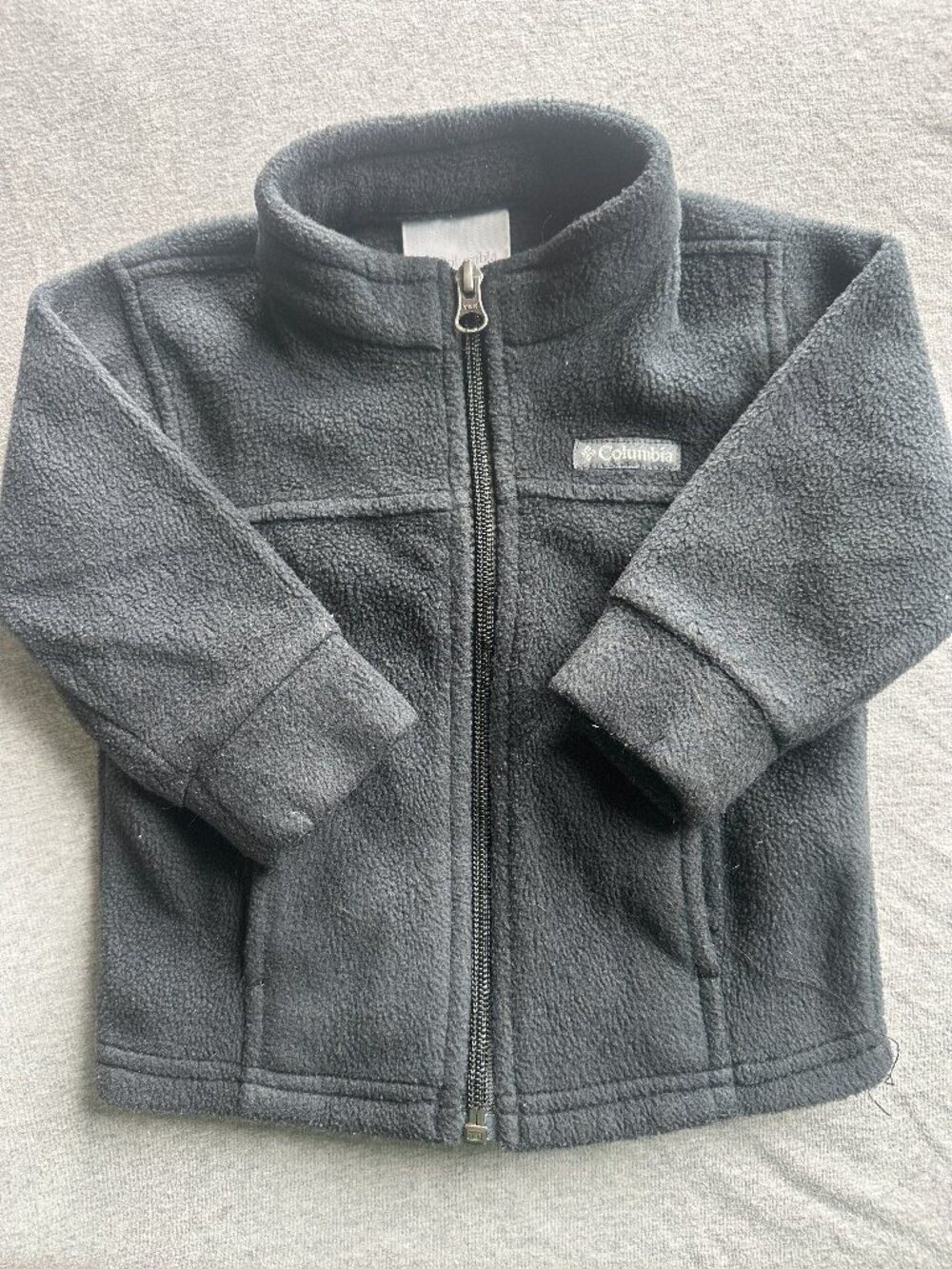 Columbia Black Fleece Zip Up Jacket - 6-12m